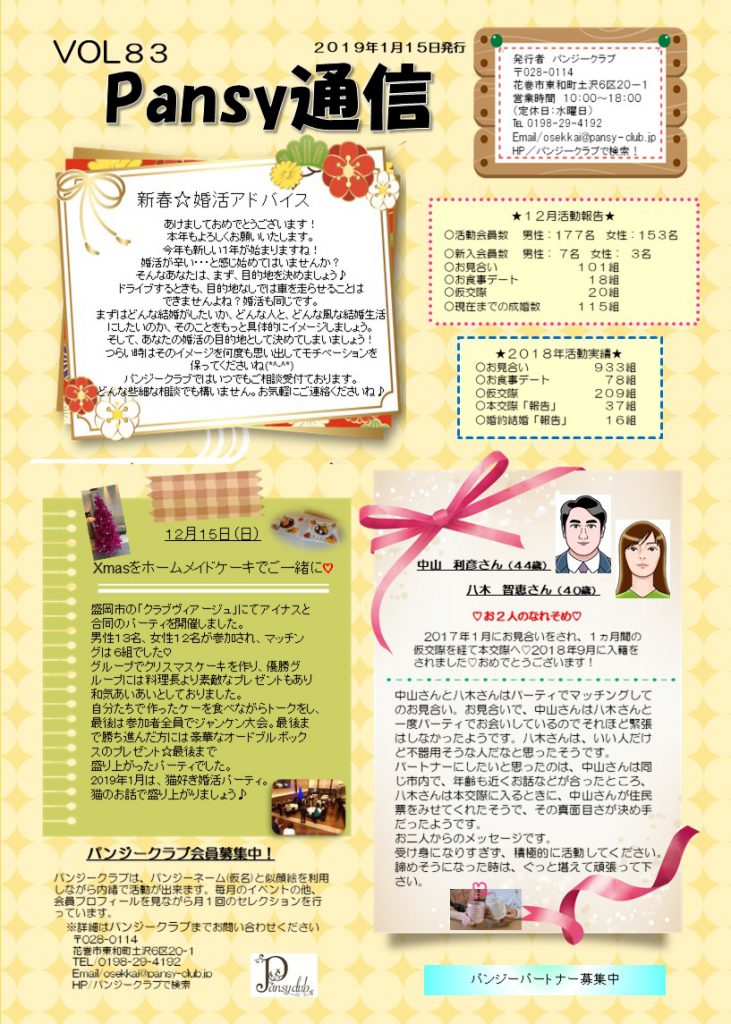 パンジー通信 VOL83