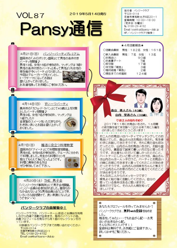 パンジー通信 VOL87